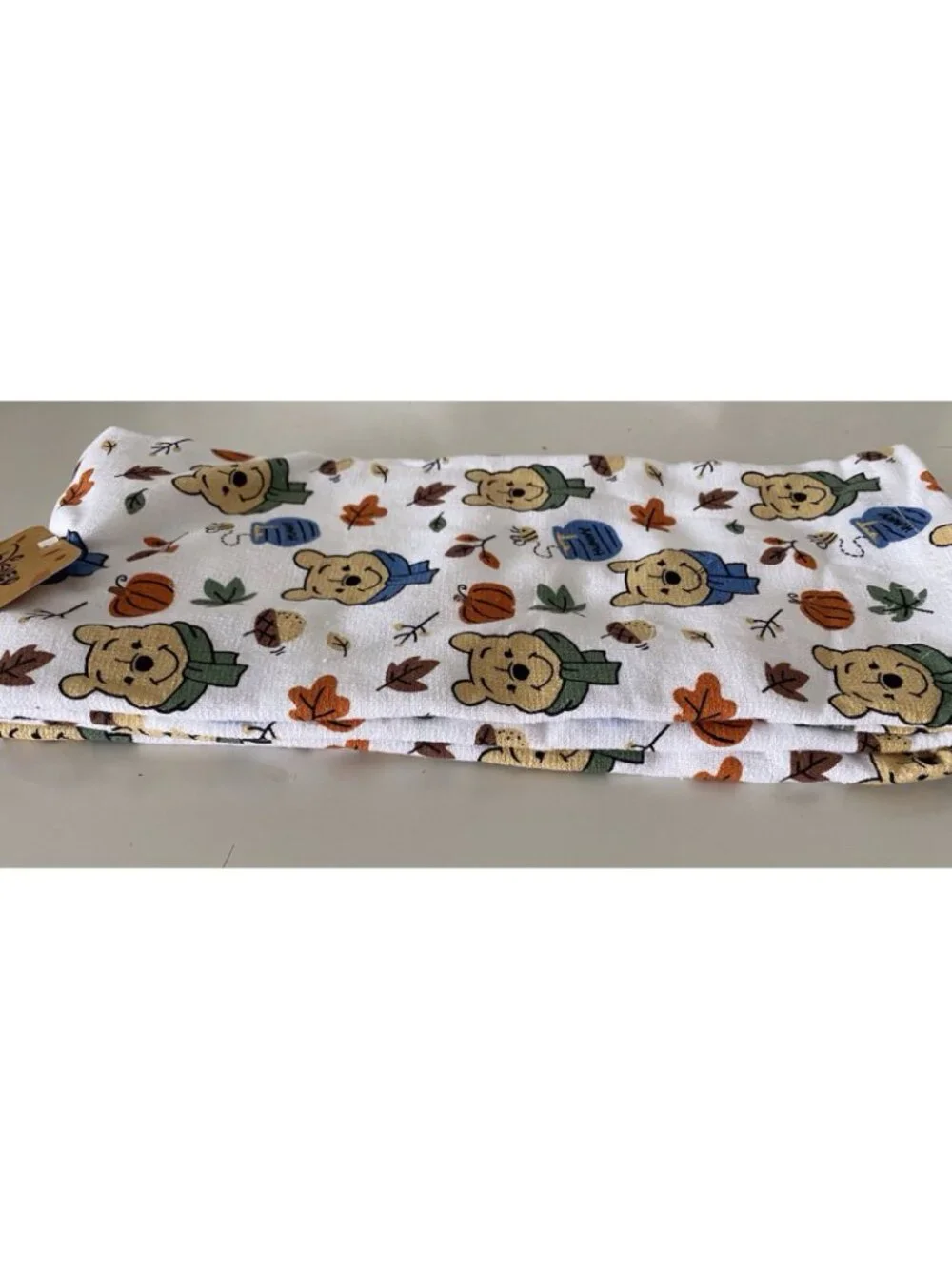 2 Pack Disney Winnie The Pooh Autumn Fall Leaves Acorns Kitchen Towels 16 X 26”